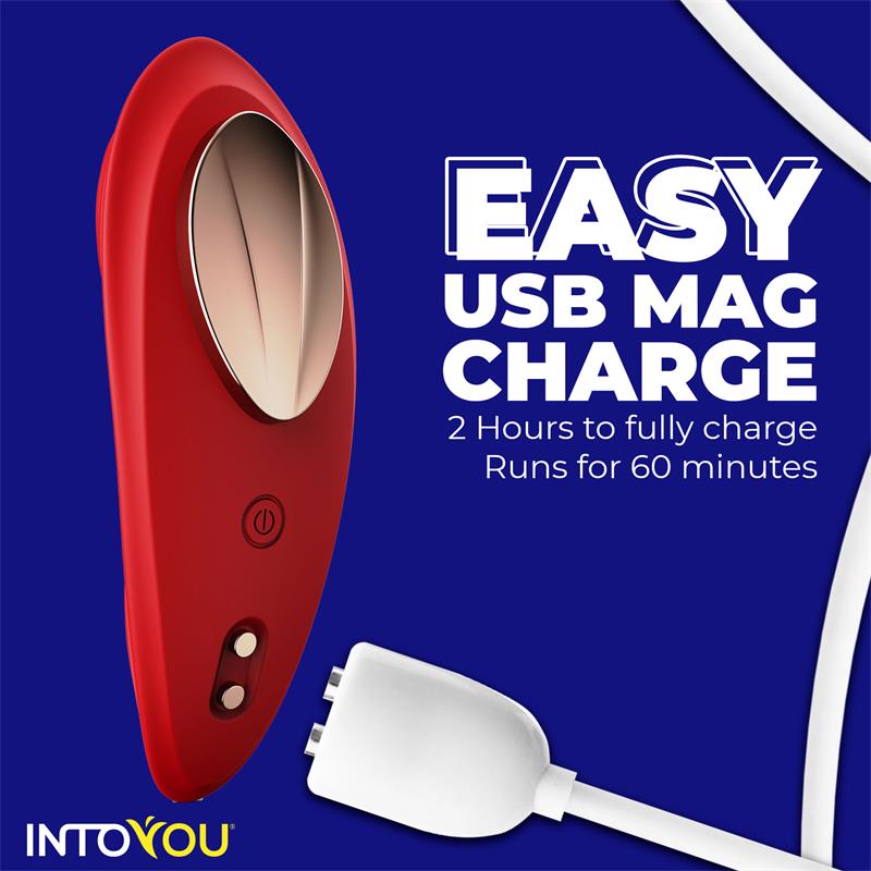 Silicone Panty Vibrator with App Layer Red