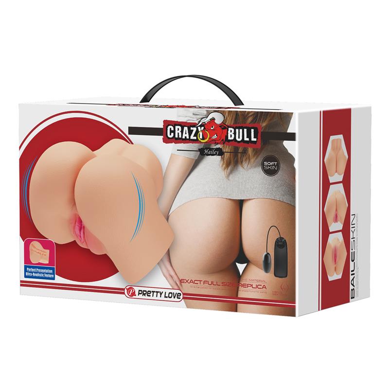 Hailey Vibrating Realistic Masturbator Vagina and Anus