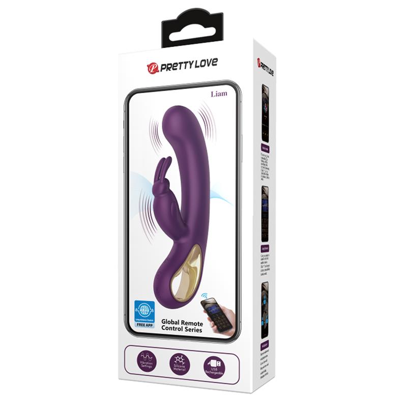 Liam G Spot Vibrator Silicone with App Purple