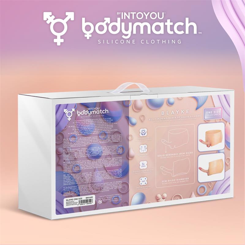 Blayke Boxer with 18 cm Built in Penis Liquid Silicone One Size