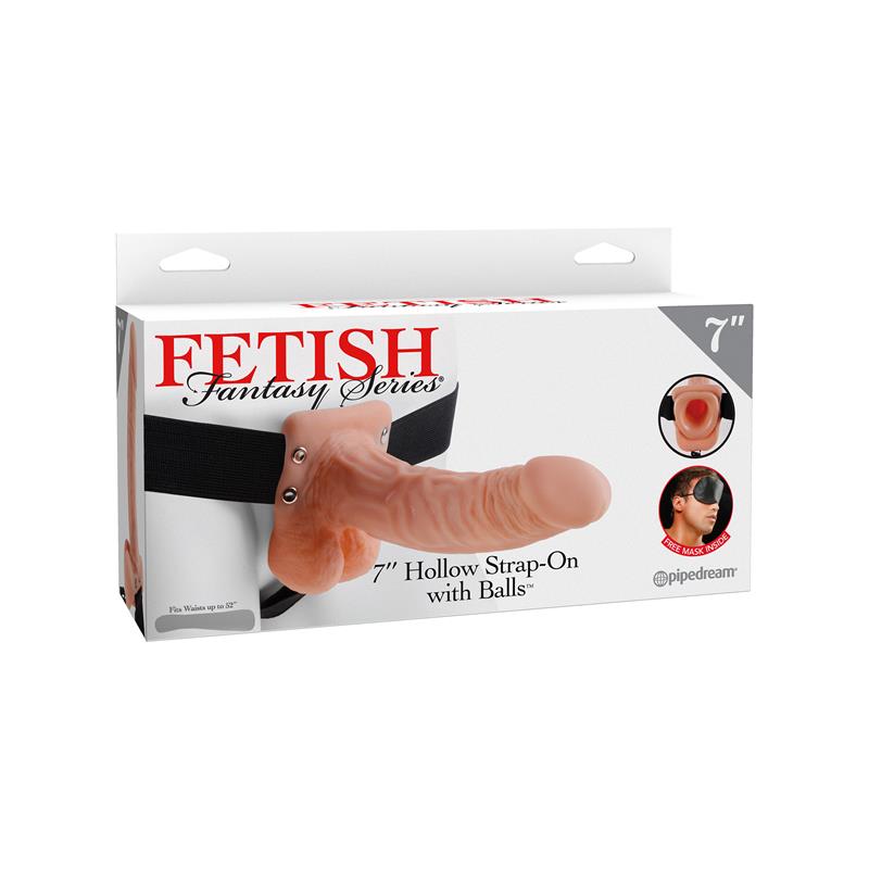 Strap On Hollow Dildo 7 Flesh