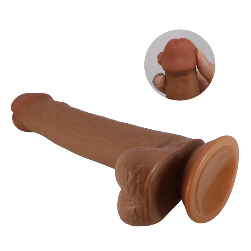 Tallen Dildo wirh Retractil Sliding Skin Tan 22 cm