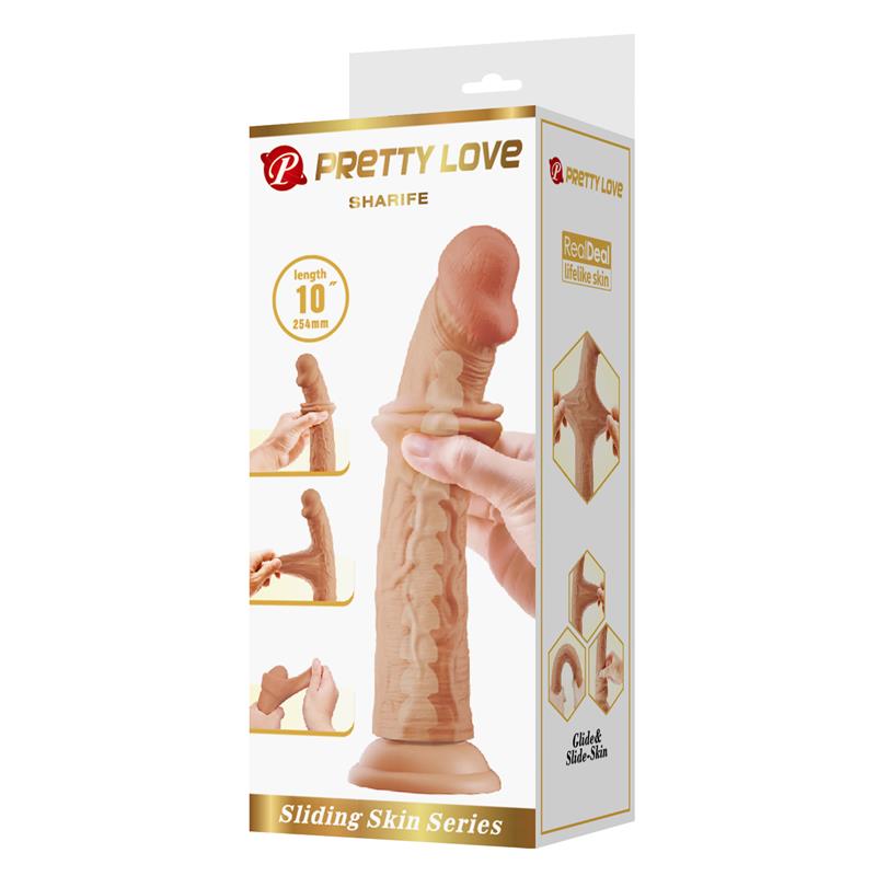 Sharife Dildo Sliding Skin Retractil 25 cm