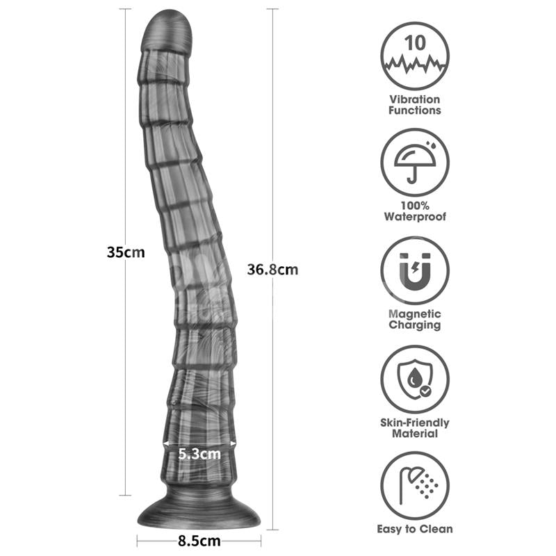 Vibrax Slider Anal Dildo with Vibration King Sized 145