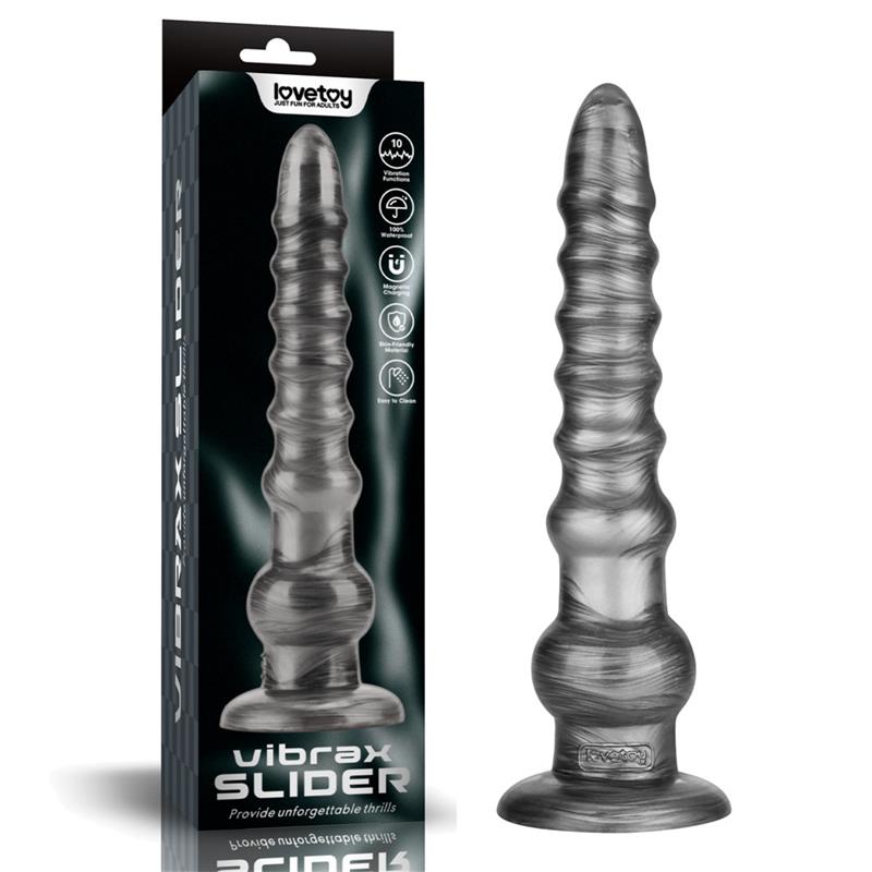 Vibrax Slider Anal Dildo with Vibration King Sized 125