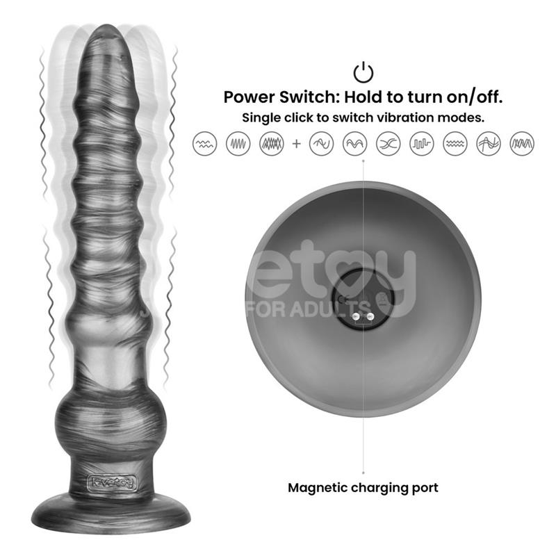 Vibrax Slider Anal Dildo with Vibration King Sized 125