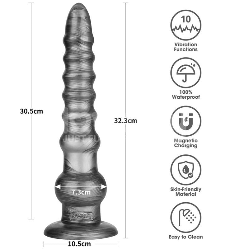 Vibrax Slider Anal Dildo with Vibration King Sized 125