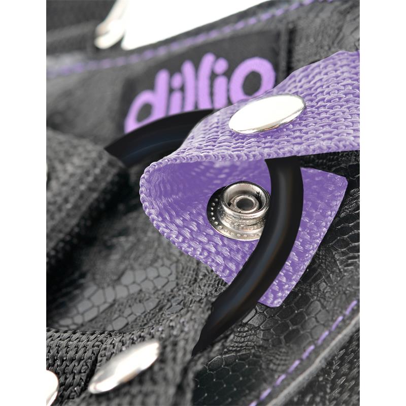 7 Strap On Suspender Harness Set Purple