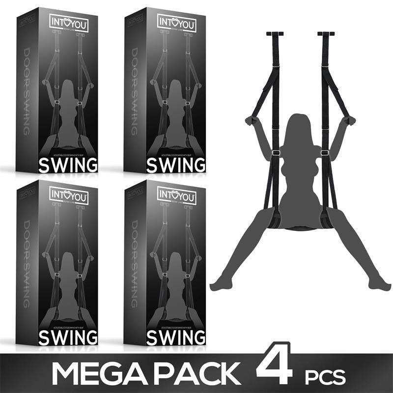Pack de 4 Adjustable Door Swing with Legs Support and Seat