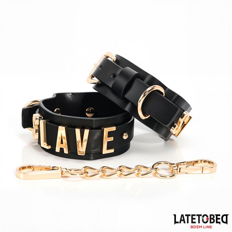 SLAVE Ankle cuff with Golden Chain