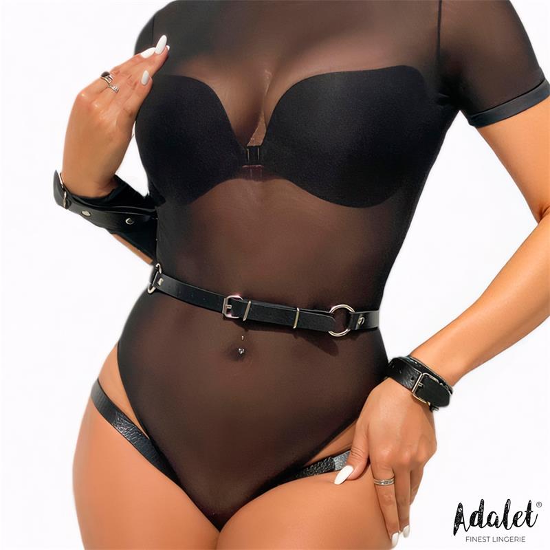 Jimena Vegan Leather Harness Type Garter One size
