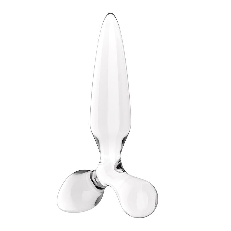 Triple Crystal 2 Glass Dildo