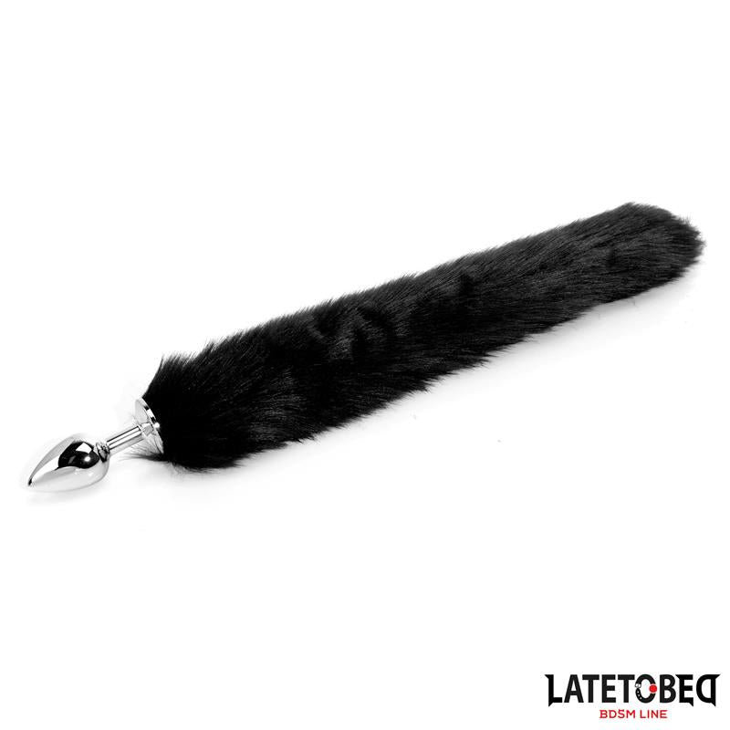 Anal plug with tail Black 40 cm