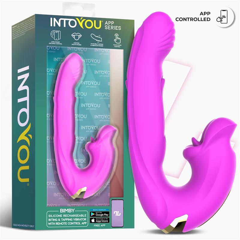 Bimby Biting and Double Tongue Tapping Vibrator with App
