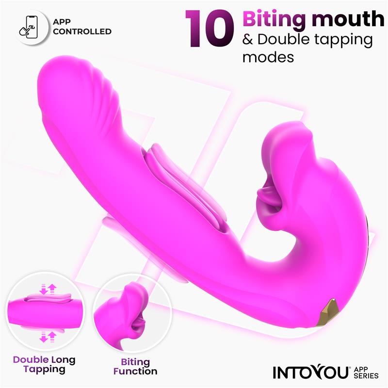Bimby Biting and Double Tongue Tapping Vibrator with App
