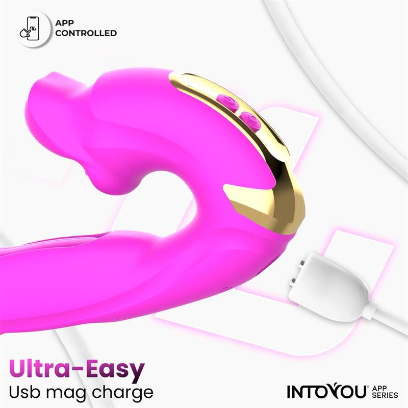 Bimby Biting and Double Tongue Tapping Vibrator with App