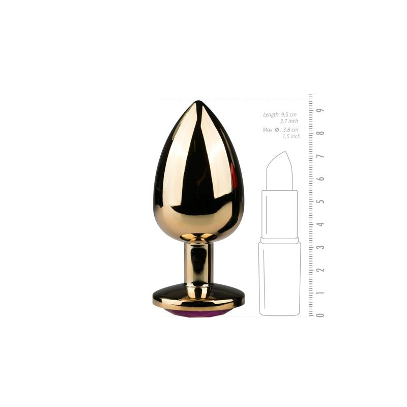 Metal Butt Plug No 6 Gold Purple