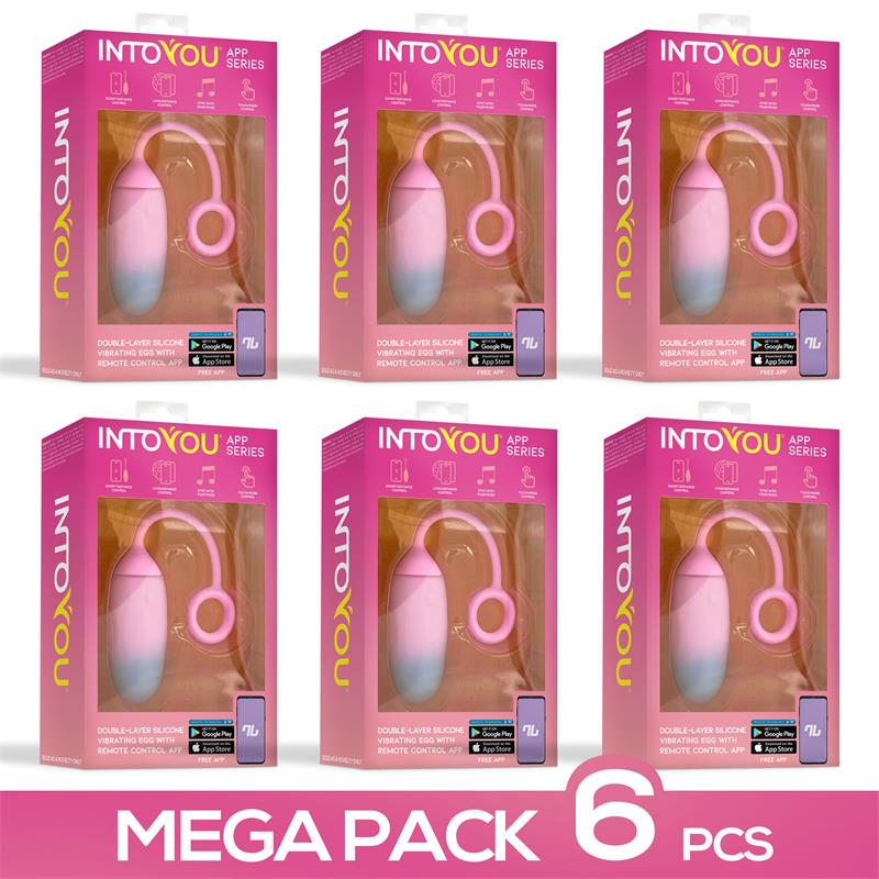 Pack of 6 un Vibrating with APP Blue Purple