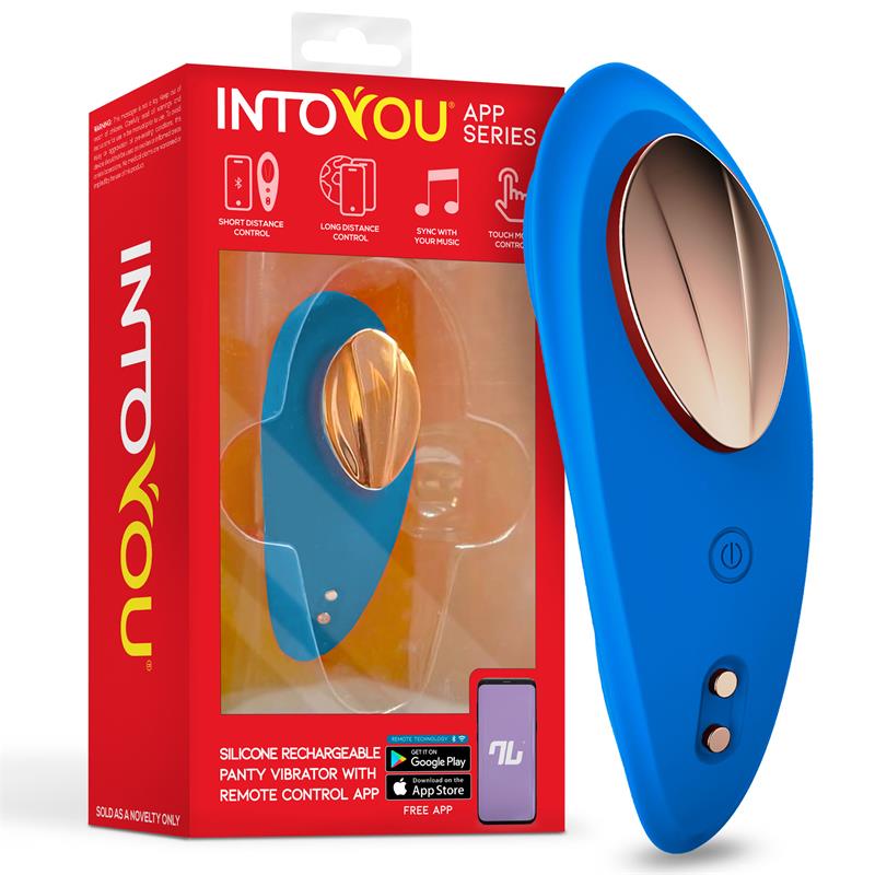 Silicone Panty Vibrator with App Blue