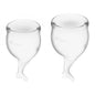 Feel Secure Menstrual Cup Transparent Pack of 2