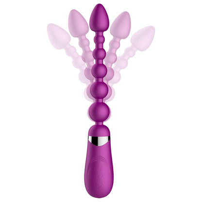 No Five Bendable Anal Beads and Vibrator USB Silicone