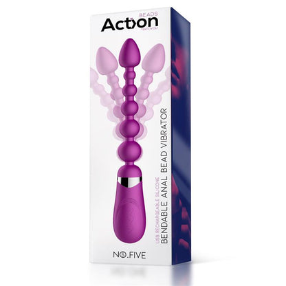 No Five Bendable Anal Beads and Vibrator USB Silicone