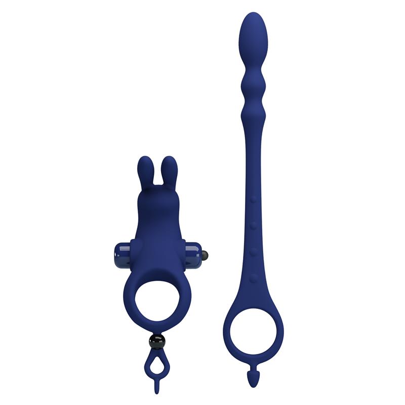 Vibrating Penis Ring with Anal Chain