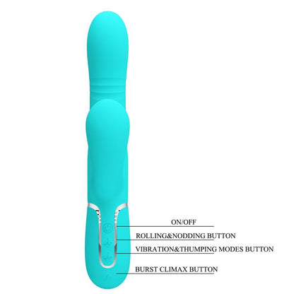 Mariana Vibrator 4 in 1 Silicone Turquoise