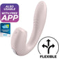 Sunray Clitoris Sucker and Vibe 2 in 1 Super Flexible Pink