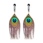 Nipple Clamps with Peacock Feather