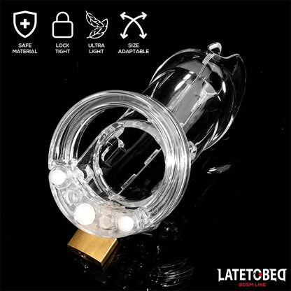 Chastity Cage Universal Long Clear