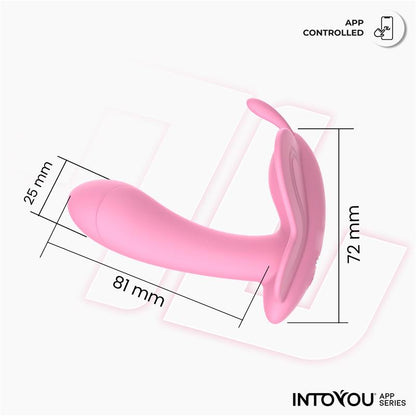 Wingy Butterfly Vibrator with App Pink