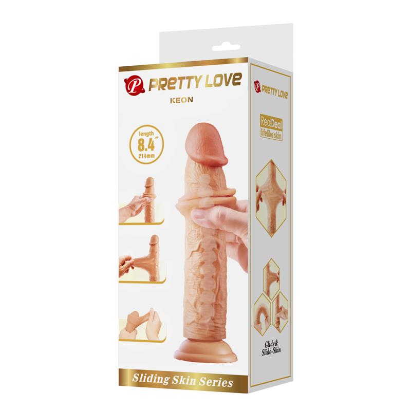 Keon Dildo with Sliding Skin Retractil 21 cm