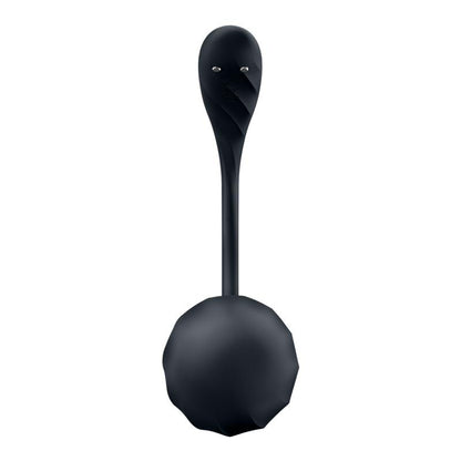 Ribbed Petal Panty Vibrator APP Black