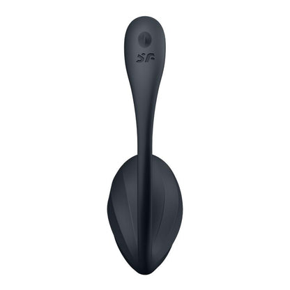 Ribbed Petal Panty Vibrator APP Black
