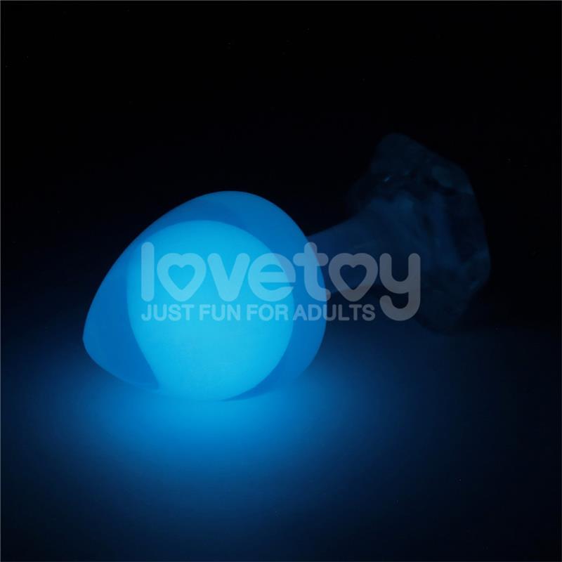 Gemoria Silicone Butt Plug Internal Steel Ball Glow in the Dark