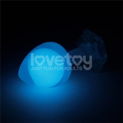 Gemoria Silicone Butt Plug Internal Steel Ball Glow in the Dark