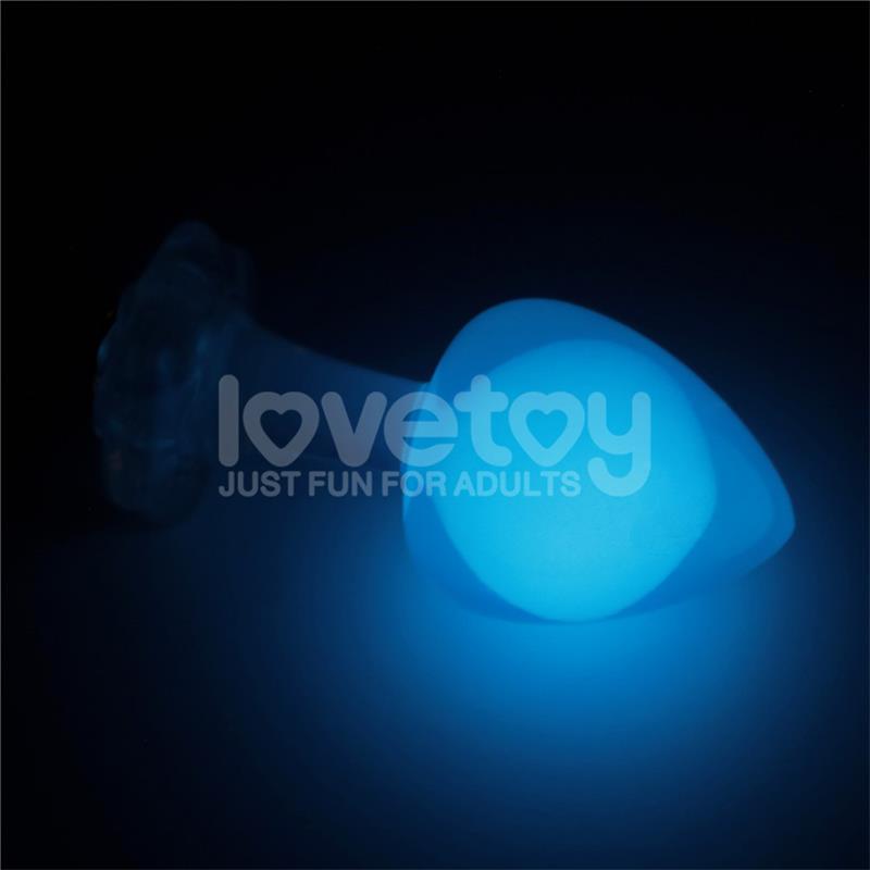 Gemoria Silicone Butt Plug Internal Steel Ball Glow in the Dark