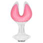 Gemoria Silicone Butt Plug dual crescent shaped tip Glow Dark
