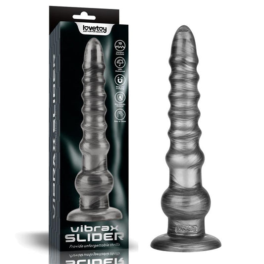 Vibrax Slider Anal Dildo with Vibration King Sized 125