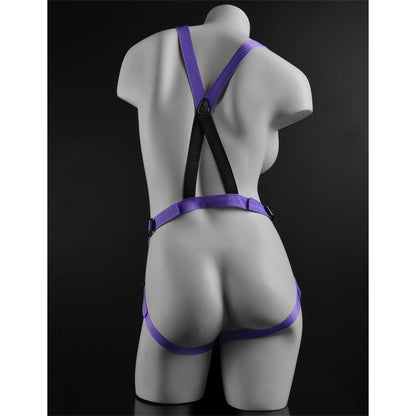 7 Strap On Suspender Harness Set Purple