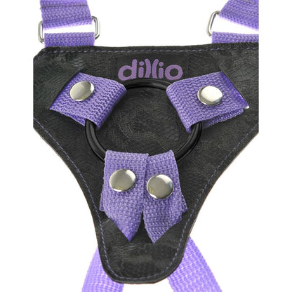 7 Strap On Suspender Harness Set Purple