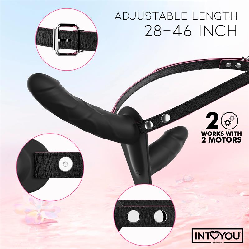 Jordan Strap on with Double Vibrating Dildo and Remote
