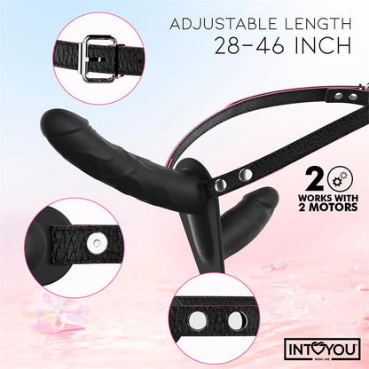 Jordan Strap on with Double Vibrating Dildo and Remote