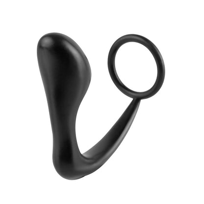 Butt Plug with Penis Ring Ass Gasm Black