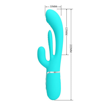 Shania Tripple Rabbit Vibrator Turquoise