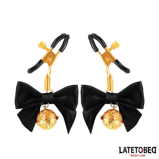 Nipple clamps with Bow Black