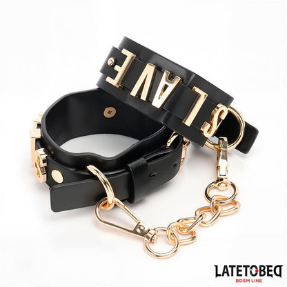 SLAVE Ankle cuff with Golden Chain