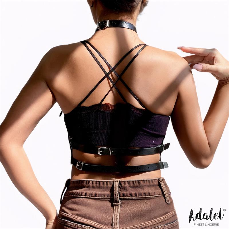 Elva Vegan Leather Chest Harness One size