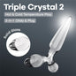 Triple Crystal 2 Glass Dildo